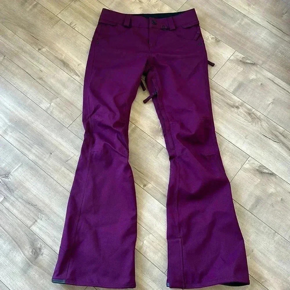 Volcom Womens Snowboard Pant Maroon/Purple Sz XS - Picture 1 of 9